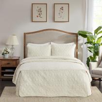 Colcha Madison Park Quebec acolchoada Queen Size Cream