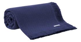 Colcha Manta Buddemeyer Azul In Design Cama Solteiro Sofá Franja