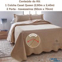 Colcha Matelada Ultrasonic Jolitex Queen 3 Peças Bege Colcha Matelada Ultrasonic Jolitex Queen 3 Peças Bege