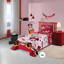 Colcha Matelassê Dupla Face Solteiro Microfibra Estampada Minnie Lepper