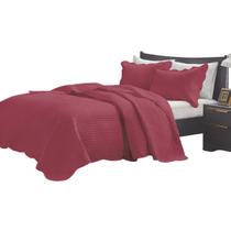Colcha Matelassê - King Size - Veneza - Vermelho - 150 Fios - C/ Porta Travesseiros - Corttex