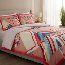 Colcha Mellow Casal C/3 Peças Estampa Saori 220x240cm Sultan