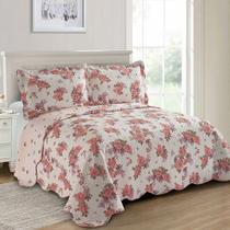 Colcha Patchwork 3 peças Anita King Size Camesa