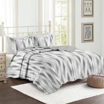 Colcha Patchwork Camesa Caspe Microfibra Solteiro 160x230 Cinza