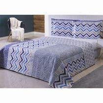 Colcha Patchwork - Queen Size - Dupla Face - C/ Porta Travesseiros - Ravello 9 - Niazitex