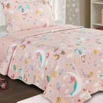 Colcha Patchwork Solteiro Infantil Dupla Face 2 Peças Camesa Colcha Patchwork Solteiro Infantil Dupla Face 2 Peças Camesa