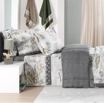 Colcha percal 180 fios 2 peças karsten solteiro