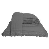 Colcha Percal Soft 300 Rendada Casal