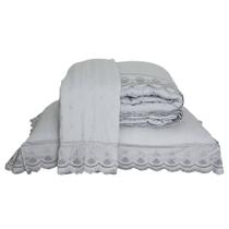 Colcha Percal Soft 300 Rendada Queen