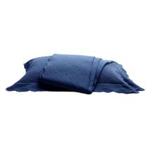 Colcha Piquet Casal Tognato Capela 100% Algodão Azul Marino