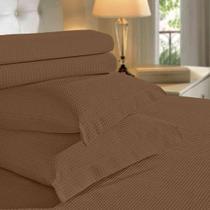 Colcha Piquet Favo Queen Teka Gênova Lisa 2,40X2,60M Marrom