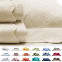 Colcha Piquet Jacquard Casal Queen 100% Puro Algodão Clássica Tradicional Capela Tognato 2,40 x 2,60 Colcha Piquet Jacquard Casal Queen 100% Puro Algodão Clássica Tradicional Capela Tognato 2,40 x 2,60