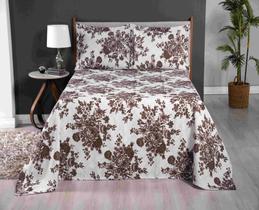 Colcha Piquet King 3 Peças Estampado Com Porta Travesseiro Colcha Piquet King 3 Peças Estampado Com Porta Travesseiro