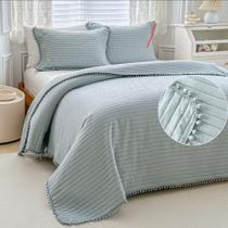 Colcha pompom casal camesa