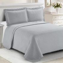 Colcha Pompom Queen 3 Peças 2,40x2,60 Camesa