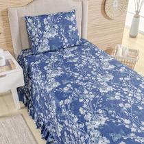 Colcha Premium Solteiro Percal 400 Fios Toque Macio 2 Peças