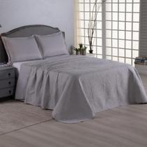 Colcha Queen 03 Peças Dupla Face Matelado Petchwork Liso