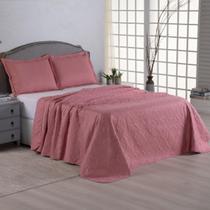 Colcha Queen 03 Peças Dupla Face Matelado Petchwork Liso
