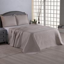 Colcha Queen 03 Peças Dupla Face Matelado Petchwork Liso