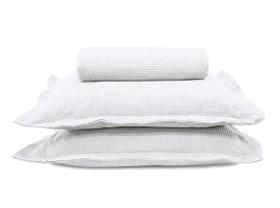 Colcha Queen 3 Peças Algodão Piquet Favo Branco Dohler