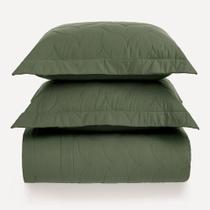 Colcha Queen 3Pcs Algodão 200Fios Tom Verde Campo Karsten Colcha Queen 3Pcs Algodão 200Fios Tom Verde Campo Karsten