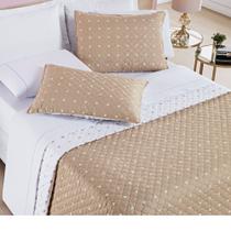 Colcha Queen 7 peças Colcha Cobre Leito Micropercal 200 Fios Petit Poá