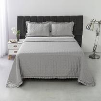 Colcha Queen Babado Bella Matelada 3 Peças Porta Travesseiro Colcha Queen Babado Bella Matelada 3 Peças Porta Travesseiro