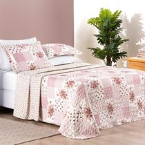 Colcha Queen Bouti 03 Peças Rosa Matura