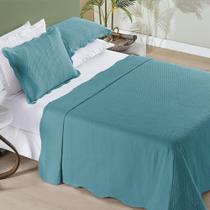 Colcha Queen Bouti Ally Dupla Face 3 Peças - Petroleo