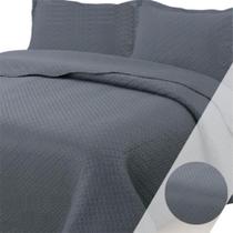 Colcha Queen Bouti Dupla Face 03 Peças - Cinza Colcha Queen Bouti Dupla Face 03 Peças - Cinza