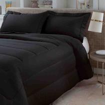 Colcha Queen Confort Montez Preto Kacyumara