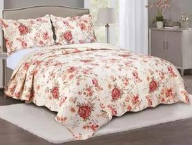 Colcha Queen Evolution Patchwork 240 x 260 Borgo com 2 Porta Travesseiro - Camesa