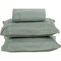 Colcha Queen Home Paris Com Bordado Inglês Micropercal 300 Fios Toque De Algodão 3 Peças - Verde Colcha Queen Home Paris Com Bordado Inglês Micropercal 300 Fios Toque De Algodão 3 Peças - Verde