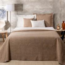 Colcha Queen Jacquard Dual Dupla Face 5 Peças - Bege