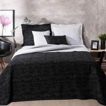 Colcha Queen Jacquard Dual Dupla Face 5 Peças - Preto Colcha Queen Jacquard Dual Dupla Face 5 Peças - Preto