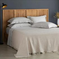 Colcha Queen Jacque Buddemeyer 100% Algodão Bege