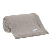 Colcha Queen Jacque com Franja 220x250 cm Kaki Buddemeyer