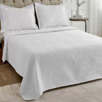 Colcha Queen Size 240X260Cm Neo Diamonds Branca Camesa