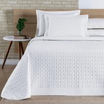 Colcha Queen Size Casa Blanca 200 Fios Bordado 100% Algodao Super Luxuoso MADRI Colcha Queen Size Casa Blanca 200 Fios Bordado 100% Algodao Super Luxuoso MADRI