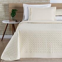 Colcha Queen Size Casa Blanca 200 Fios Bordado 100% Algodao Super Luxuoso MADRI