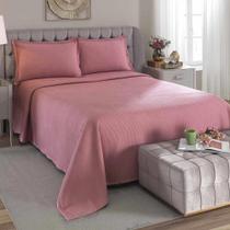 Colcha Queen Size Dohler Piquet 3 Peças Goiaba 100% Algodão Colcha Queen Size Dohler Piquet 3 Peças Goiaba 100% Algodão