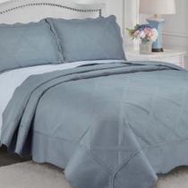 Colcha Queen Size Egeu 2,40x2,60m C/2 Porta Travesseiros Camesa