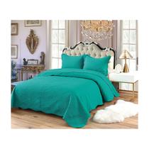 Colcha Quilt Plaza e lã de verão meio turquesa 180x23 Colcha Quilt Plaza e lã de verão meio turquesa 180x23
