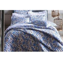 Colcha Solteiro 100% Algodão Matelasse Fio Penteado 30/1 Naturalle 2 Peças Blue Flowers Colcha Solteiro 100% Algodão Matelasse Fio Penteado 30/1 Naturalle 2 Peças Blue Flowers