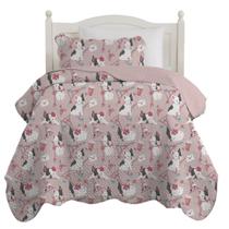 Colcha Solteiro 2 pcs Studio Mix Menina Poliéster Corttex