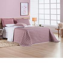 Colcha Solteiro 2 peças Dupla Face Micropercal 200 Fios Petit Poá