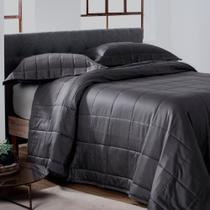 Colcha Solteiro 300 Fios Kacyumara Square 02 Peças Grafite Colcha Solteiro 300 Fios Kacyumara Square 02 Peças Grafite