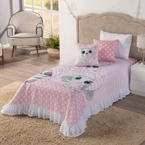 Colcha Solteiro 4 Peças Cobre Leito Infantil Festa Do Pijama Colcha Solteiro 4 Peças Cobre Leito Infantil Festa Do Pijama