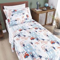 Colcha Solteiro Bouti Kids Dupla Face Estampado 2 Peças - Bombeiro Colcha Solteiro Bouti Kids Dupla Face Estampado 2 Peças - Bombeiro