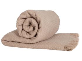 Colcha solteiro cobre leito Buddemeyer 1,60m X 2,30m Decorativa Lisa Manta Edredom Sofá Peseira Cama